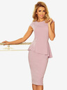 numoco Rochie midi elegantă cu volane - Numoco LILA