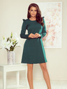 numoco Rochie trapez cu volane - verde Numoco NELL