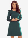 numoco Rochie trapez cu volane - verde Numoco NELL