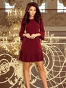 numoco Rochie confortabilă plisată - burgundia Numoco LUCY