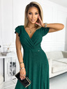 numoco Rochie lungă strălucitoare cu decolteu în formă de inimă - verde Numoco CRYSTAL