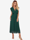 numoco Rochie midi cu decolteu încrețit - verde Numoco YANA