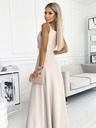 numoco Rochie maxi elegantă cu bretele - bej Numoco CHIARA