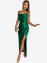 numoco Rochie lungă din satin cu crăpătură pe picior - verde Numoco DIANE