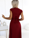 numoco Rochie plisată cu mânecă scurtă - burgundia Numoco LILA