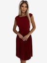 numoco Rochie plisată cu mânecă scurtă - burgundia Numoco LILA
