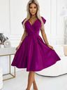 numoco Rochie cu decolteu evazat - fucsia cu sclipici Numoco SCARLETT