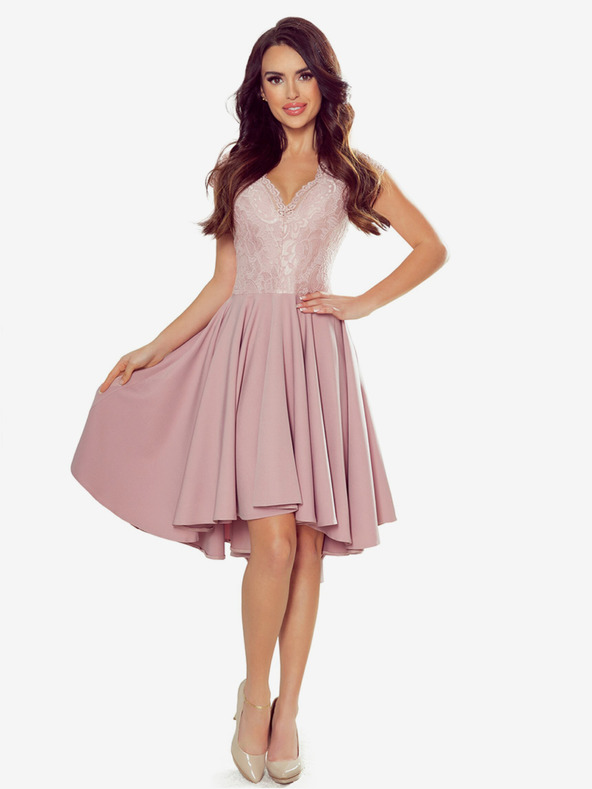 numoco Rochie exclusivistă cu dantelă - roz Numoco PATRICIA