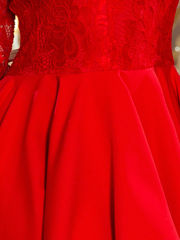 numoco Rochie exclusivistă cu dantelă - roșu Numoco NICOLLE