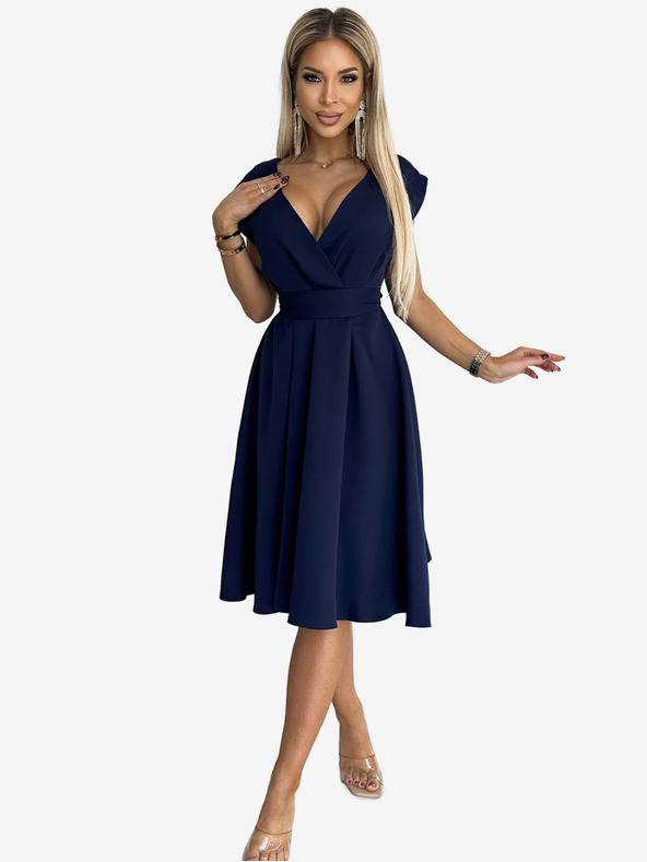 numoco Rochie cu decolteu evazat - albastru închis Numoco SCARLETT