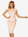 numoco Rochie midi elegantă cu volane - roz pastel Numoco