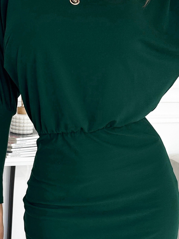 numoco Rochie cu mâneci bufante - verde Numoco LARA