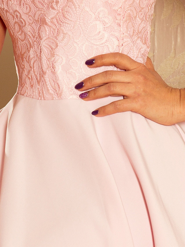 numoco Rochie din dantelă - roz pastel Numoco MARTA