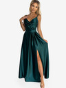 numoco Rochie maxi elegantă fără bretele din satin - verde Numoco CHIARA