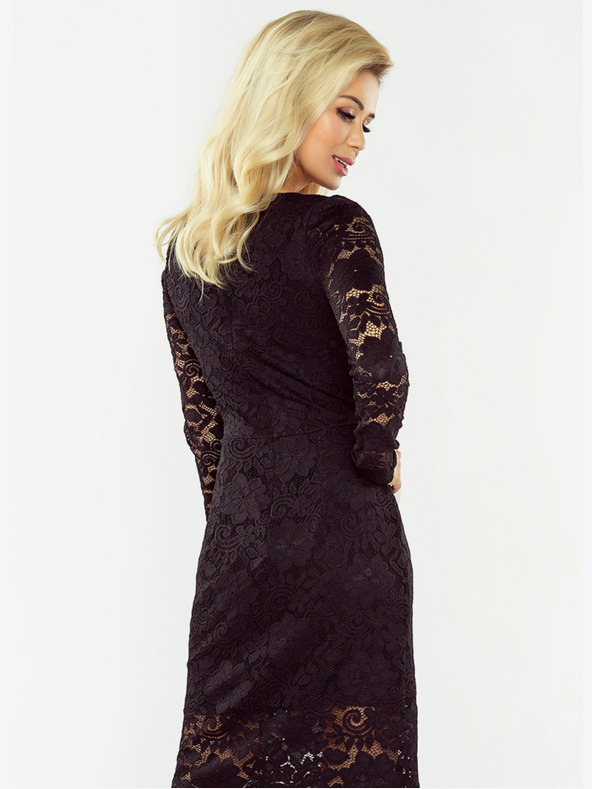 numoco Rochie cu decolteu din dantelă - negru Numoco