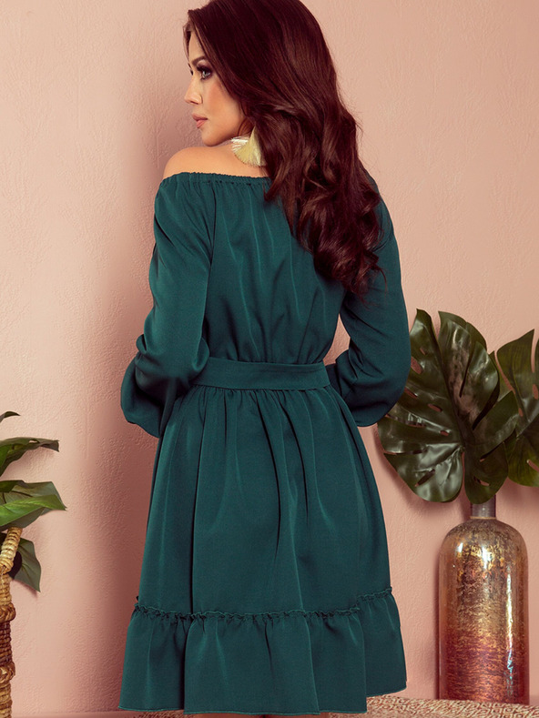numoco Rochie cu volane - verde Numoco DAISY