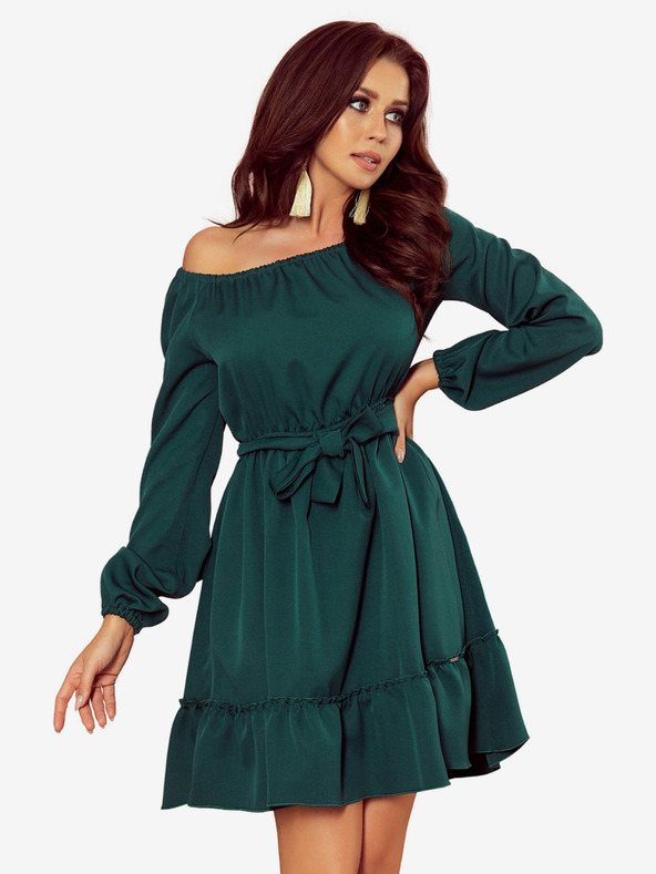 numoco Rochie cu volane - verde Numoco DAISY