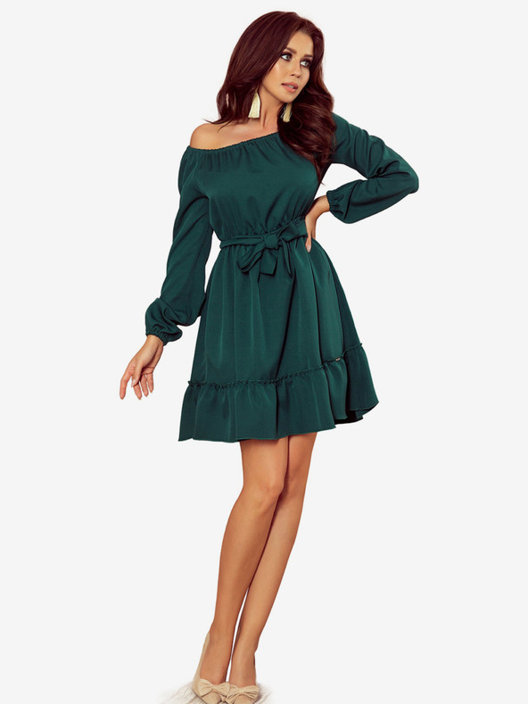 numoco Rochie cu volane - verde Numoco DAISY