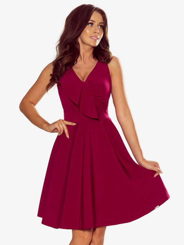 numoco Rochie cu guler - burgundy Numoco ANITA