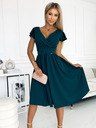 numoco Rochie cu mâneci scurte și decolteu - verde Numoco MATILDE