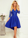 numoco Rochie exclusivistă cu dantelă - albastru Numoco NICOLLE