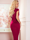 numoco Rochie midi elegantă cu curea - Burgundia Numoco TAMARA