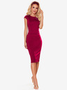 numoco Rochie midi elegantă cu curea - Burgundia Numoco TAMARA