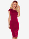 numoco Rochie midi elegantă cu curea - Burgundia Numoco TAMARA