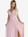 numoco Rochie lungă strălucitoare cu decolteu în formă de inimă - roz murdar Numoco CRYSTAL