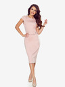 numoco Rochie midi elegantă cu curea - roz murdar Numoco TAMARA