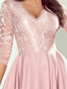 numoco Rochie exclusivistă cu dantelă - roz pudrat Numoco NICOLLE
