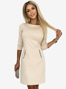 numoco Rochie cu fermoare aurii - bej Numoco MARY