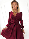 numoco Rochie de damă cu decolteu - burgundia Numoco BINDY