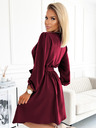 numoco Rochie de damă cu decolteu - burgundia Numoco BINDY