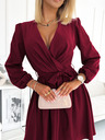 numoco Rochie de damă cu decolteu - burgundia Numoco BINDY