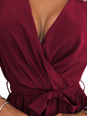 numoco Rochie de damă cu decolteu - burgundia Numoco BINDY