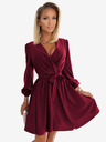 numoco Rochie de damă cu decolteu - burgundia Numoco BINDY