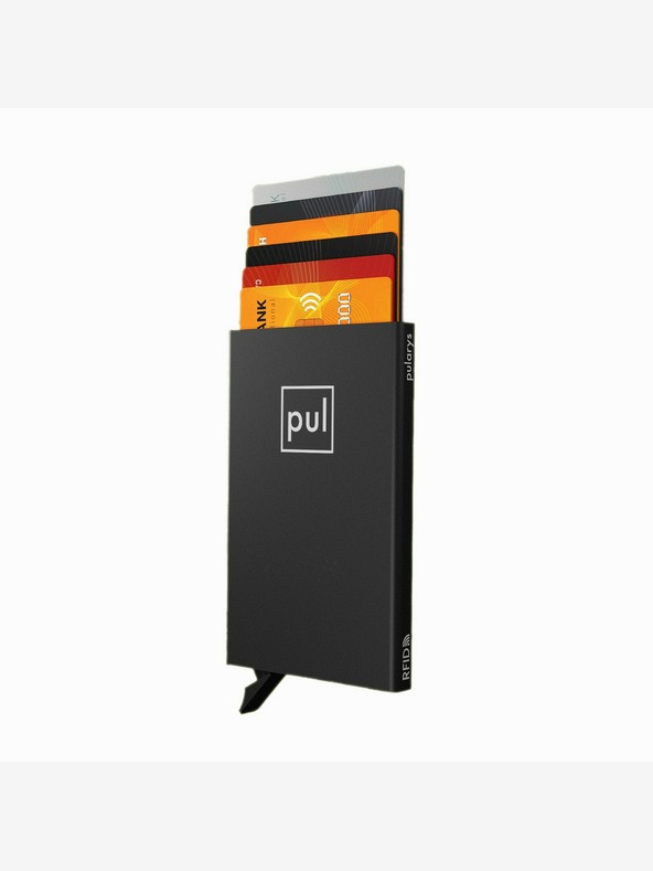 Pularys Servieta pentru documente Pularys negru, aluminiu periat