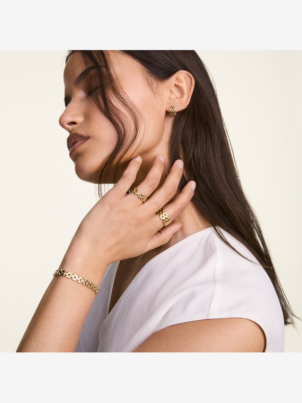 Daniel Wellington Cercei din oțel auriu pentru femei Daniel Wellington 5-Link