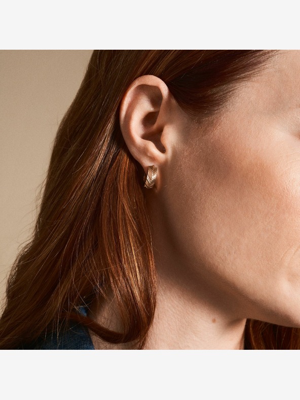 Fossil Cercei pentru femei placați cu aur roz Fossil JF04662791