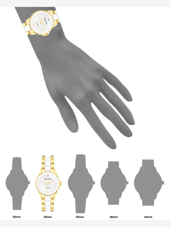 Anne Klein Anne Klein AK/ 4118WTGB Ceas rotund de damă