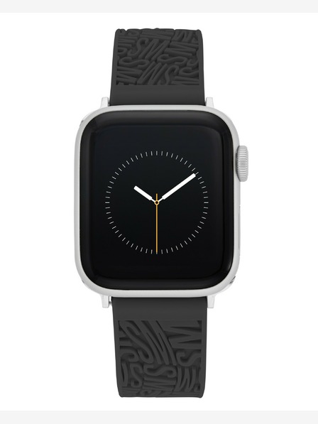 Steve Madden Steve Madden curea din silicon negru pentru femei pentru Apple Watch 38/40/41mm, WS/1003BKSV384041