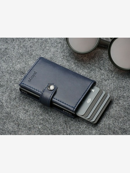 Pularys Portofel din piele pentru bărbați Pularys Hiker Blue 211114104