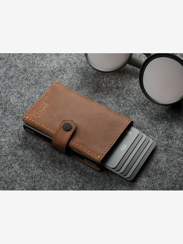 Pularys Portofel din piele pentru bărbați Pularys Hiker Brown 211128406