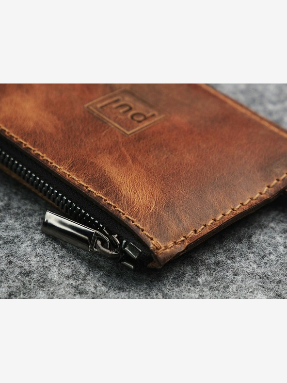 Pularys Pularys Portofel din piele pentru bărbați Oldtimer Slim Brown