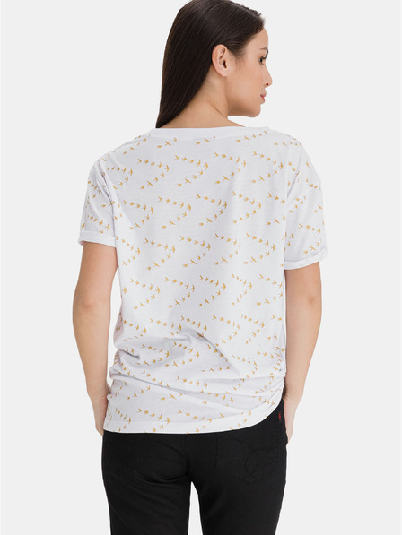 Sam 73 Tricou liber cu model pentru femei, alb SAM 73
