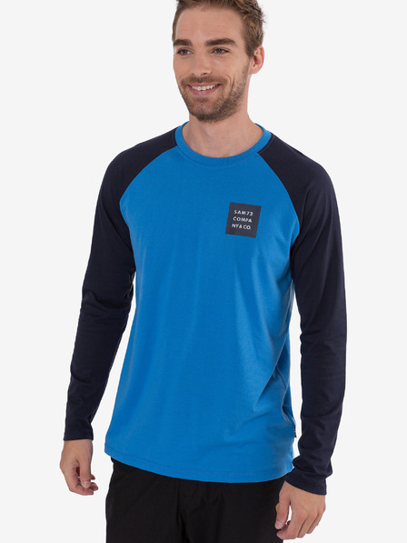Sam 73 Tricou de bărbați negru și albastru SAM 73