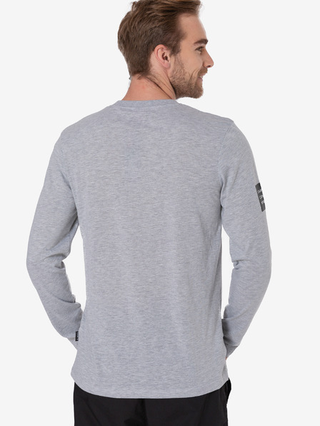 Sam 73 Tricou bărbătesc gri deschis cu dungi Sam 73