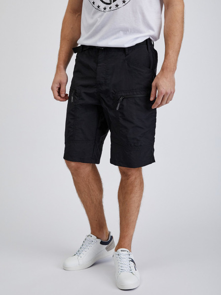 Sam 73 Pantaloni scurți sport negri pentru bărbați SAM73 Andalusit