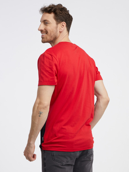 Sam 73 Tricou negru și roșu pentru bărbați SAM 73 Seamus